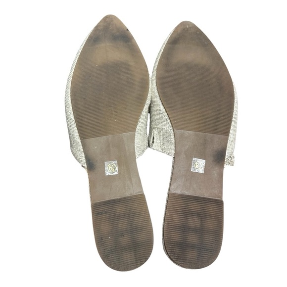 Vici Gray Tweed Fringe Mules Slip On Pointed Toe Flats Size 8.5 - Picture 6 of 8